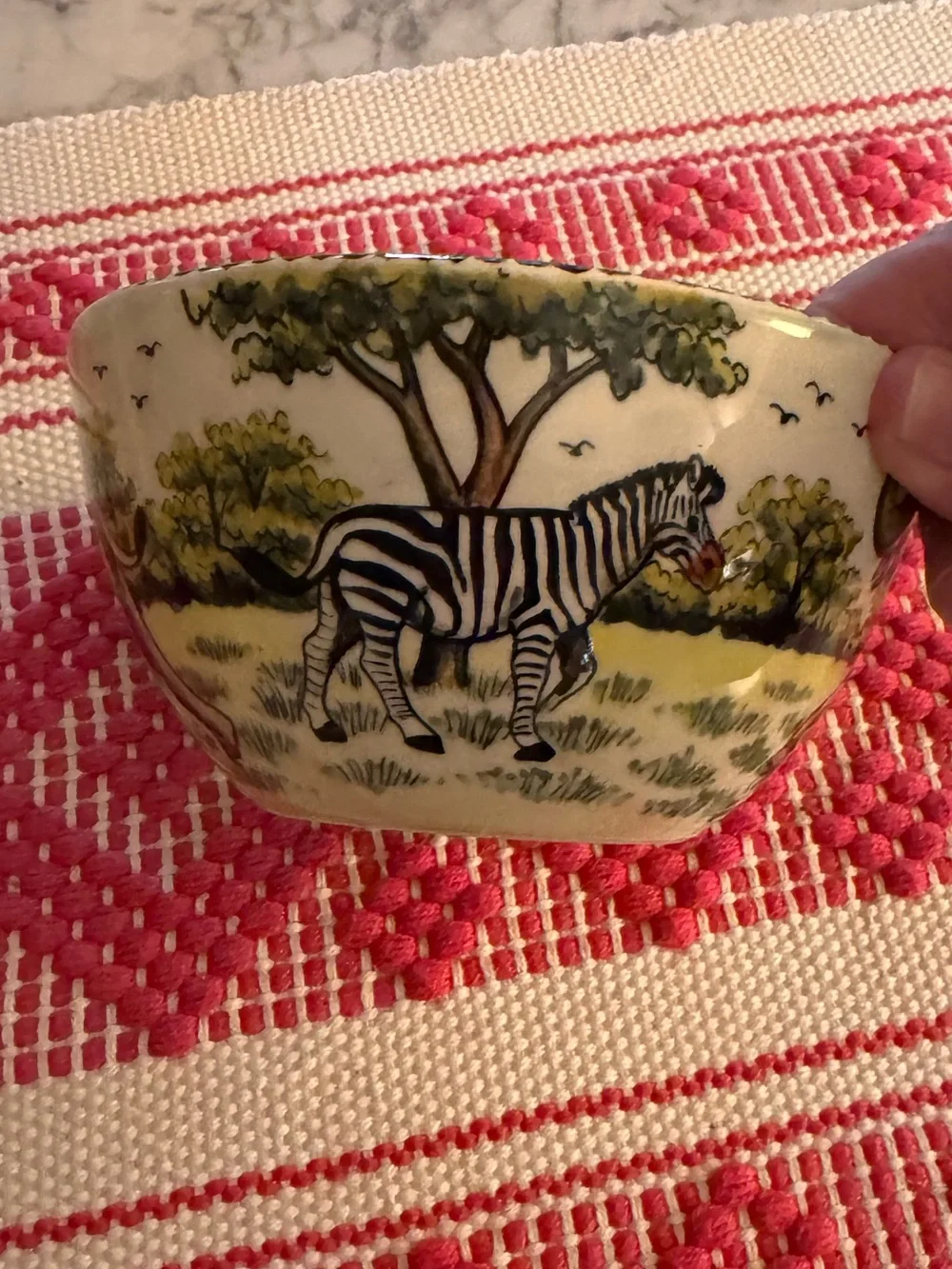 Intu art penzo handpainted bowl, new